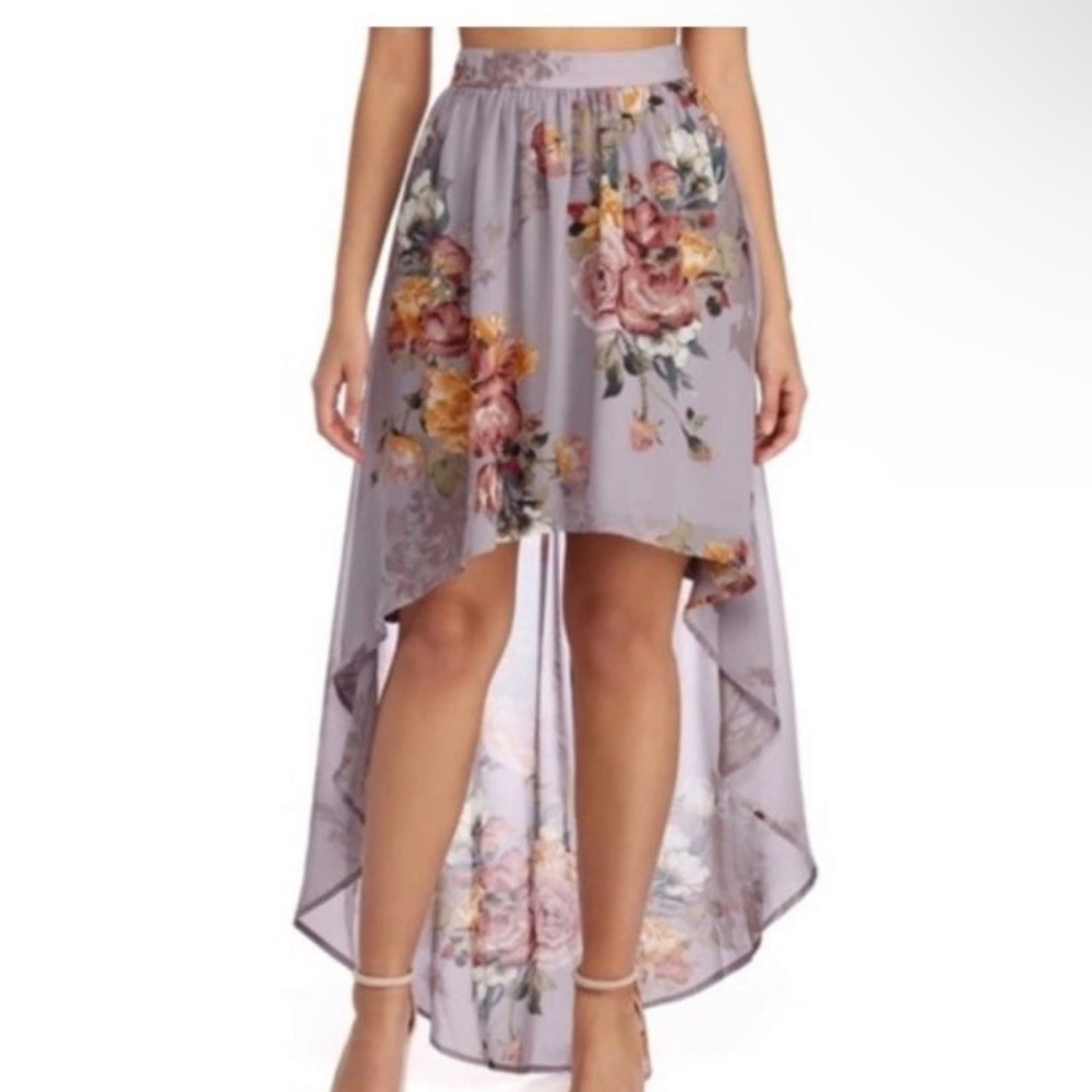 Floral Lavender hi low skirt - Windsor